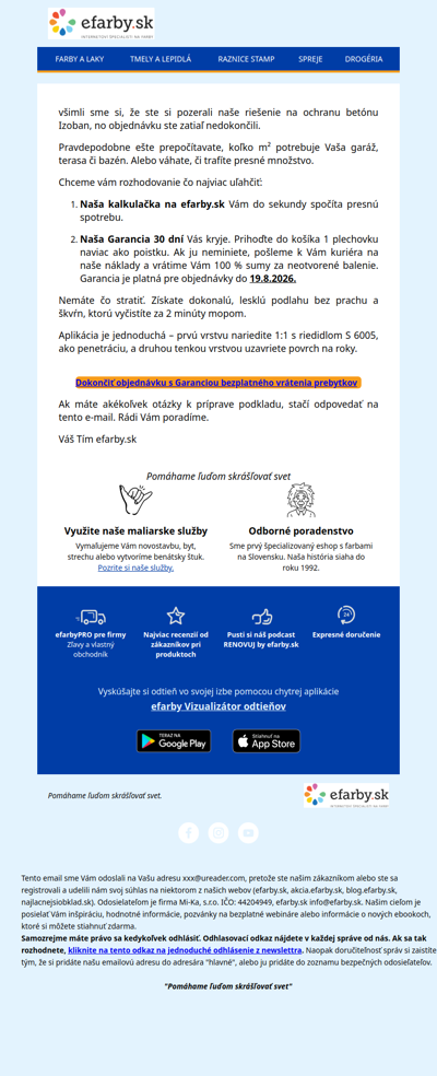 Ešte váhate nad natieraním garáže či bazéna?(Kuriéra na vrátenie platíme my)