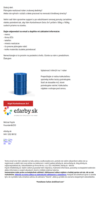 Lazúra Karbolineum v 50kg a 160kg sudoch pre realizátorov