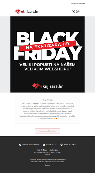 🎉 Black Friday akcija je počela 🎉