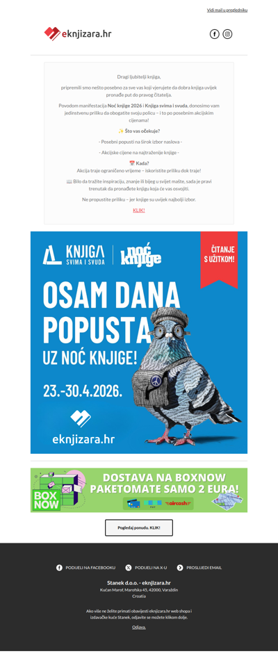 📚 Noć knjige je stigla – ulovi popuste!