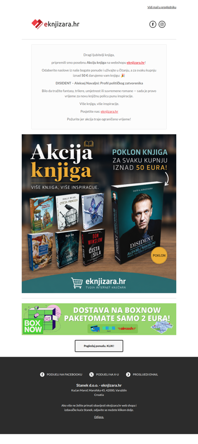 Akcija knjiga - Knjiga na poklon iznad 50 Eura! 🎉