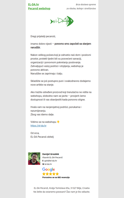 RADIMO! Ponovno šaljemo narudžbe