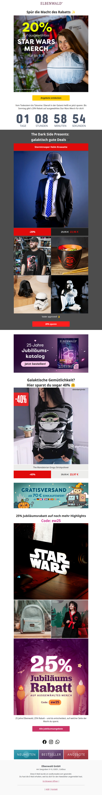 Möge dein Star Wars Rabatt mit dir sein ✨