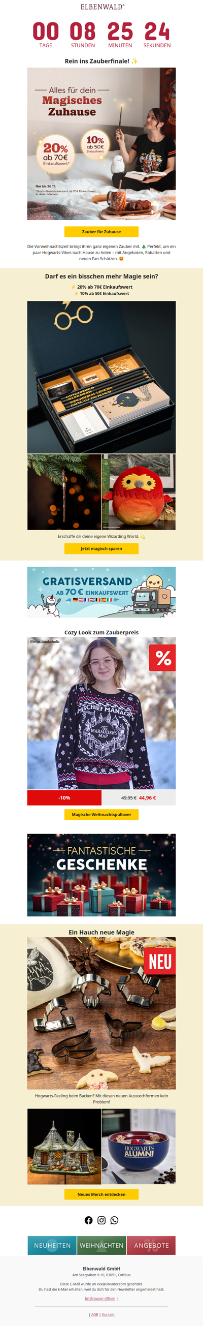 Bis zu 20% ⌛️ zauberhaftes Sparfinale für Harry Potter Fans