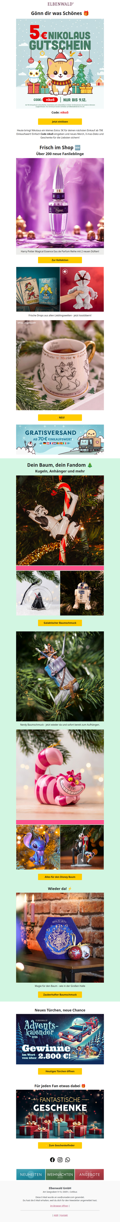 🎅 5€ Nikolaus-Gutschein für dich, da
