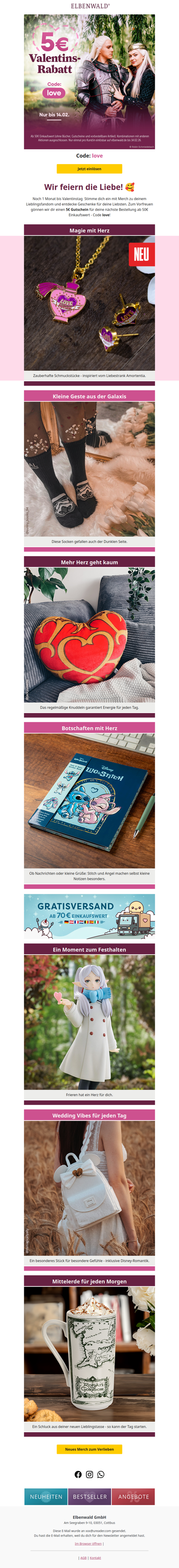 Dein 5 Euro Valentinsrabatt ist da, da 💕