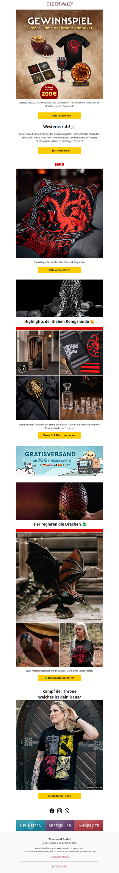 Mega Game of Thrones Gewinnspiel + Merch zum Serienstart 👑