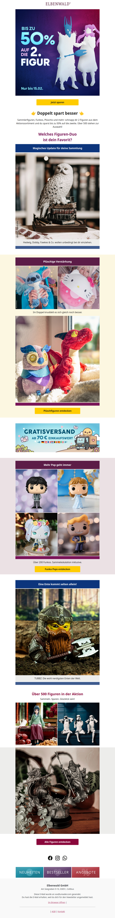 Bis zu 50% ✌️ spare auf die 2. Figur