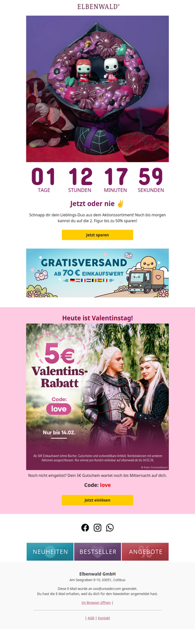 Letzte Chance für 50% Figurenrabatt 💥 spar im Doppel