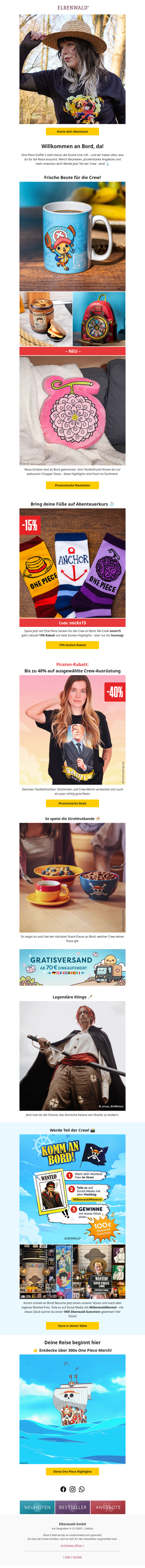 One Piece Staffel 2 kommt 🏴‍☠️ und dein Merch wartet auf dich