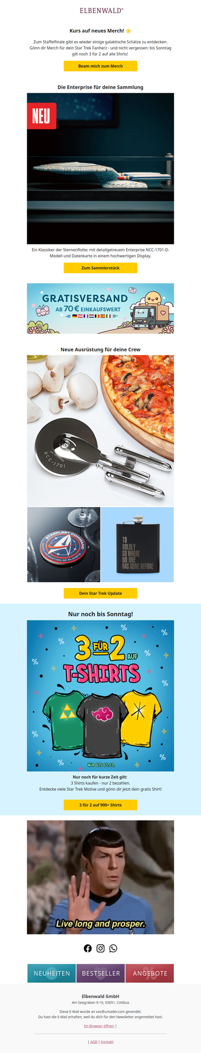 Beam me up 🚀 Dein Star Trek Merch-Update