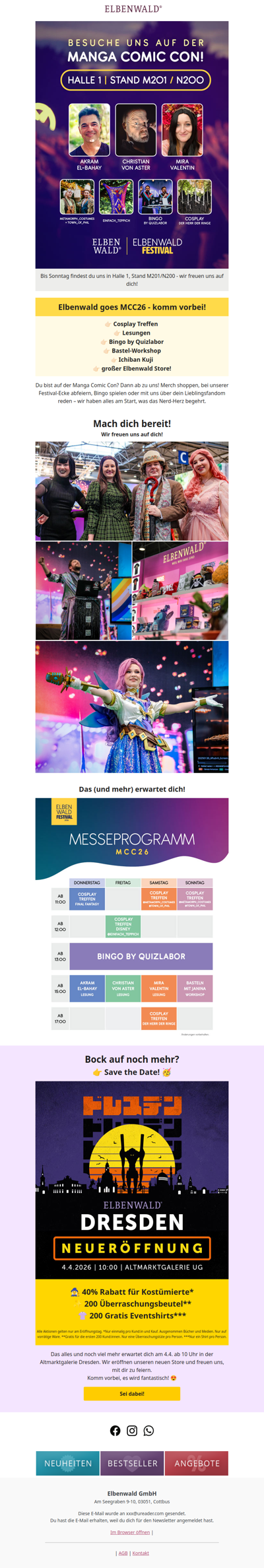 Elbenwald auf der Manga Comic Con - komm vorbei 💥