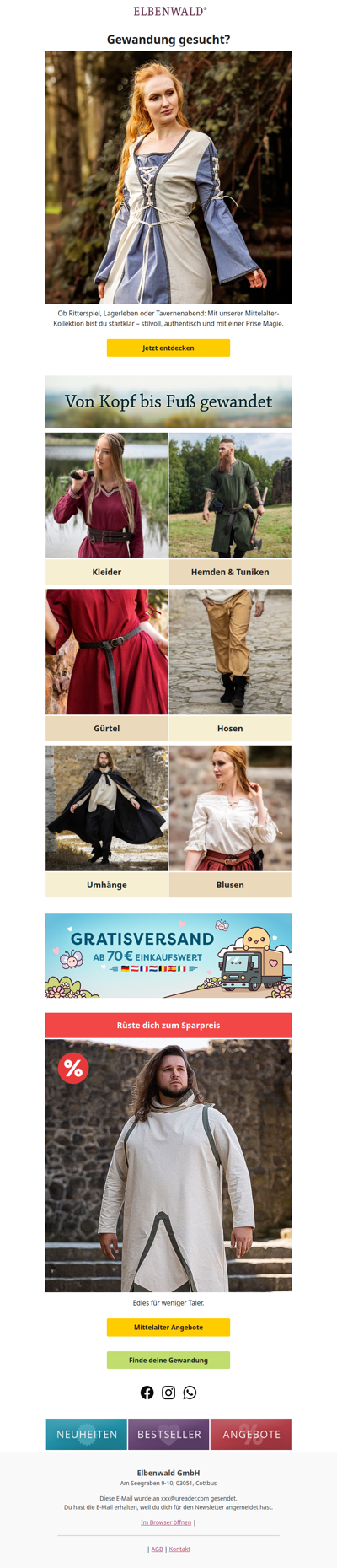 Finde deine Mittelalter-Gewandung