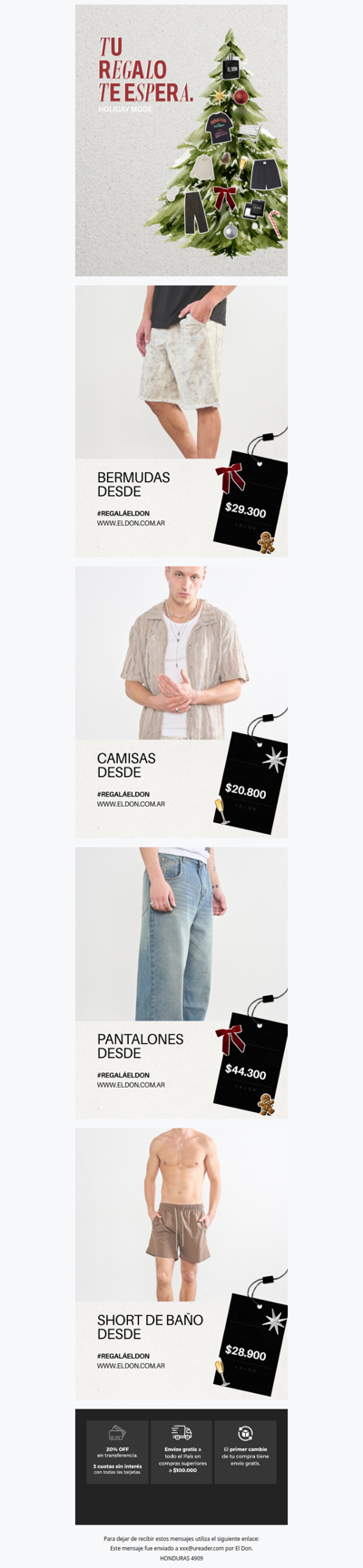 20%OFF EN TRANSFERENCIA - 3 CUOTAS SIN INTERÉS