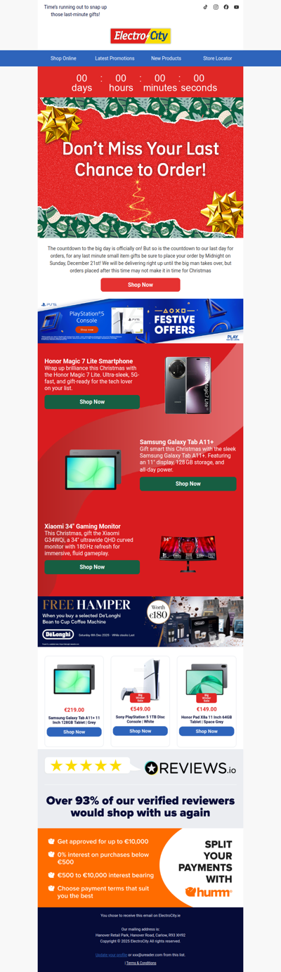 🎄 Last Chance: 2 Days to Order!