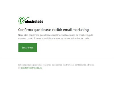 Confirma que deseas recibir email marketing