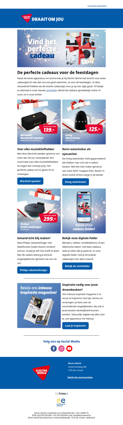 Vind nu de perfecte cadeaus voor tijdens de feestdagen! 🎁