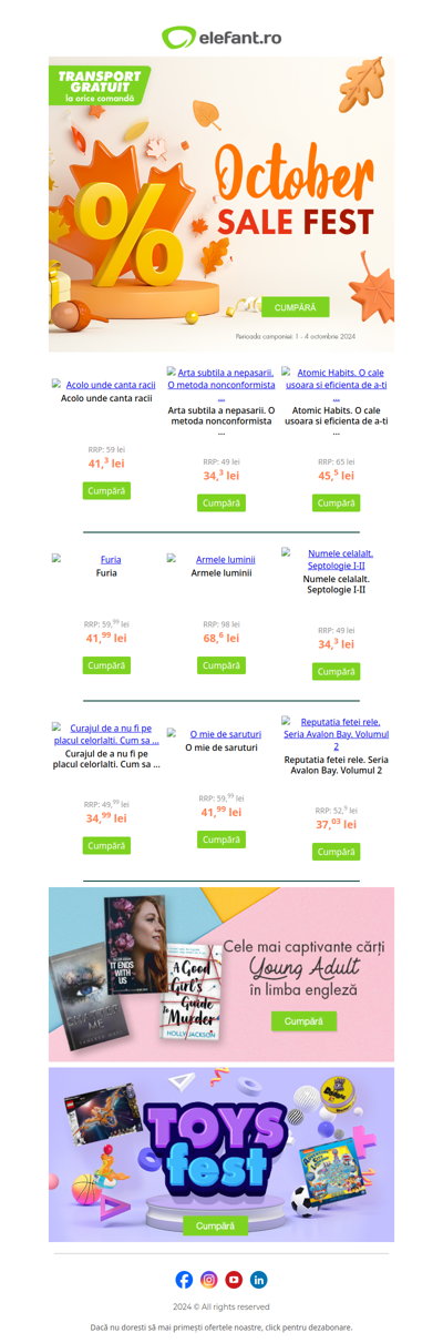 💥Hurry Up! Îmbogățește-ți Biblioteca cu Cărți pentru Această Toamnă!