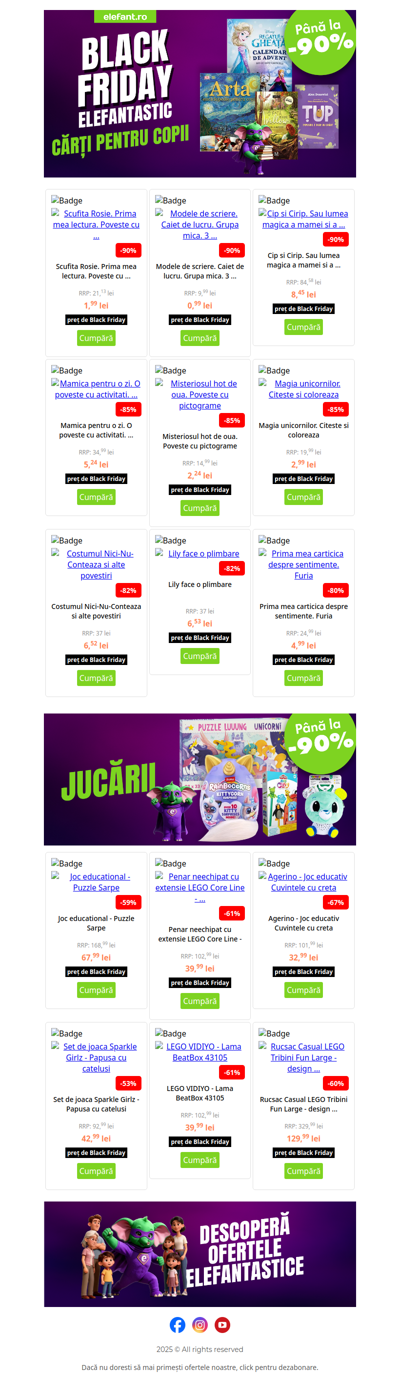 🧸 Cărți și jucării pentru copii cu până la -90%!