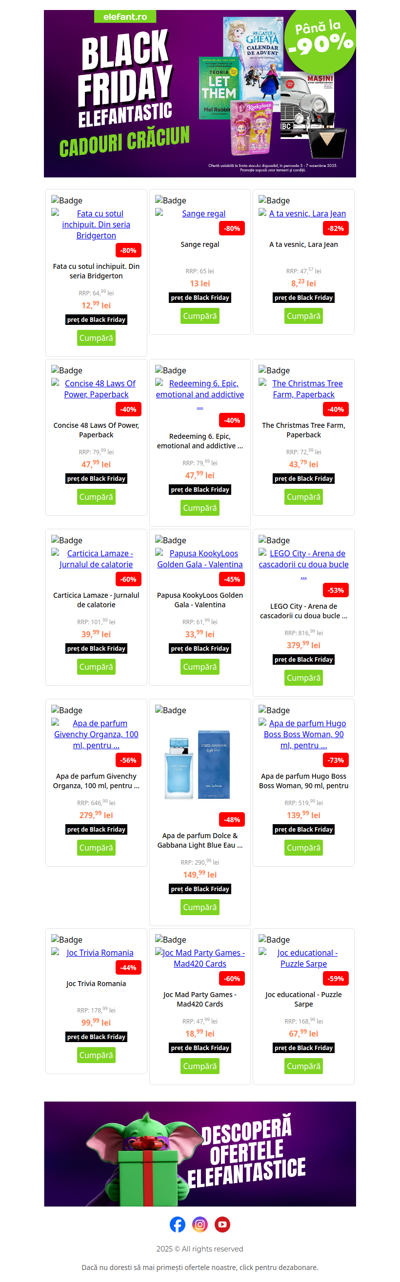 🎁 Cadouri de Crăciun la prețuri de Black Friday!