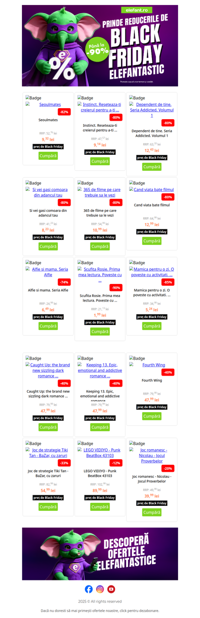 🔥 TOTUL REDUS de Black Friday ELEFANTASTIC!