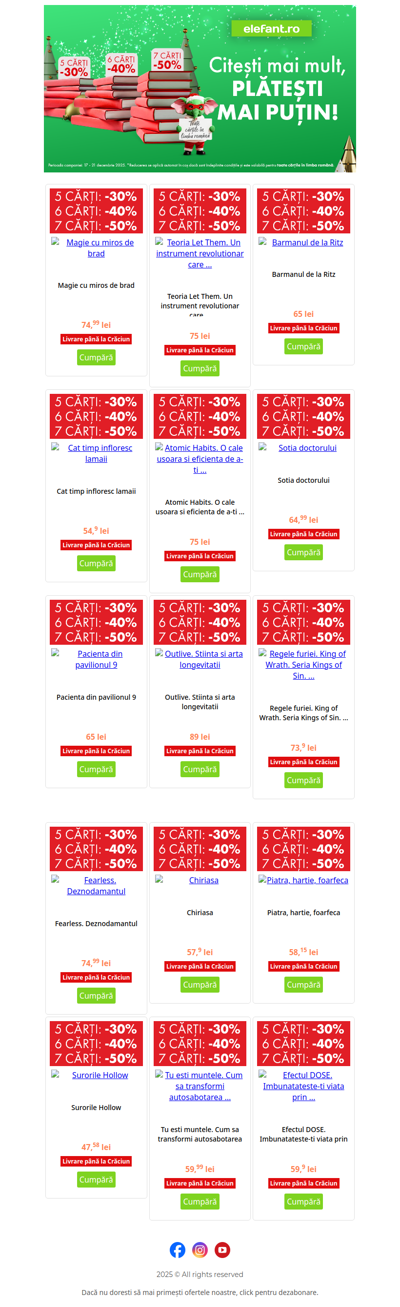 📚 Umple-ți rafturile cu bucurie! 5 cărți = 30%, 6 cărți = 40%, 7 cărți = 50%! 📔