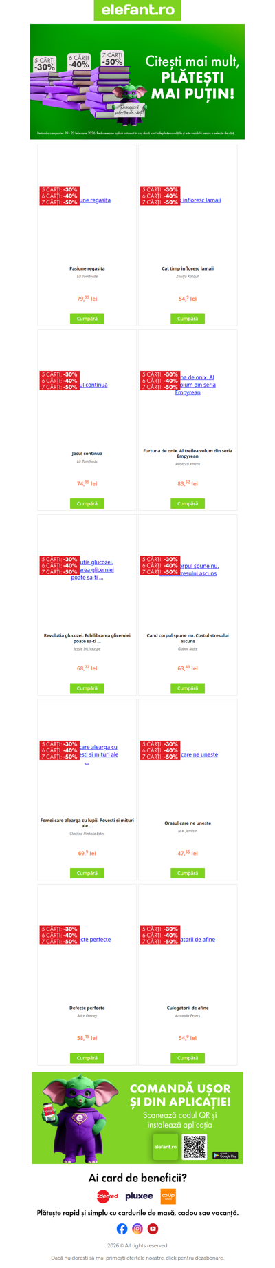 ❤️ Cărțile preferate la prețuri irezistibile!