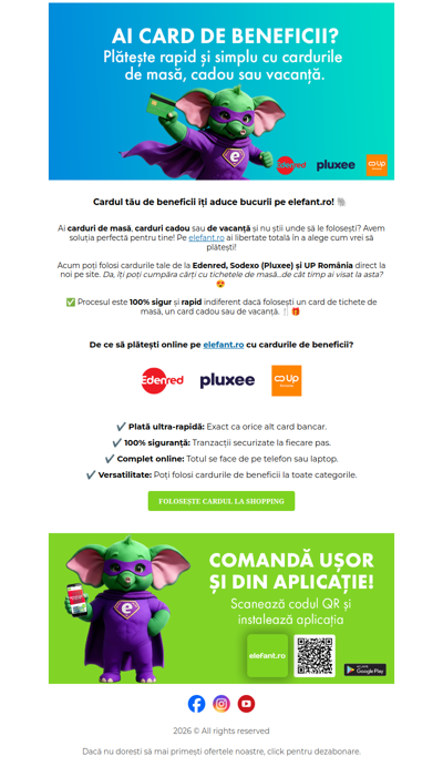 Ai carduri cadou sau de tichete?