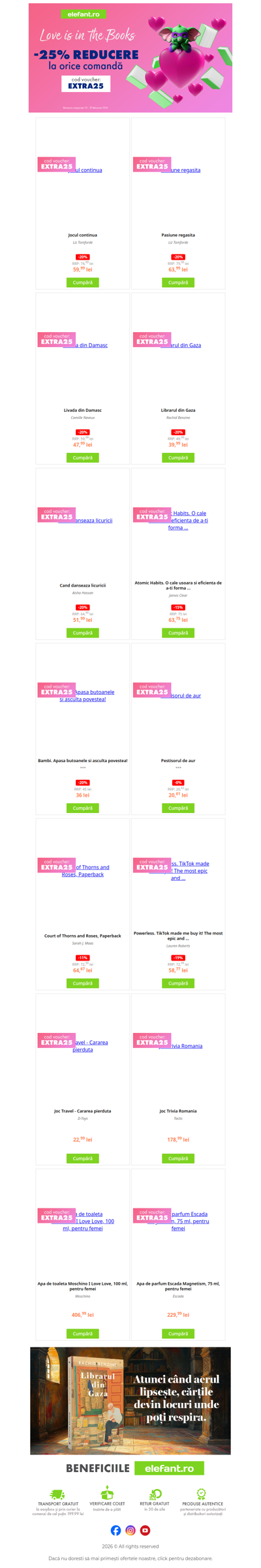 -25% EXTRA la orice comandă cu codul EXTRA25! 💕