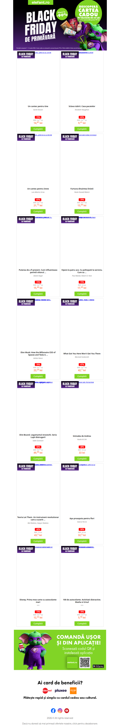 🌸 Reducerile de până la -90% sunt LIVE!