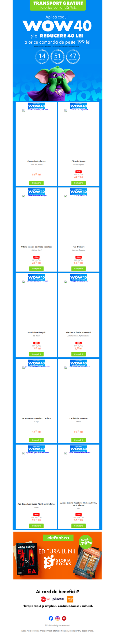 🔥 Livrare GRATUITĂ la orice comandă, doar astăzi! 🔥
