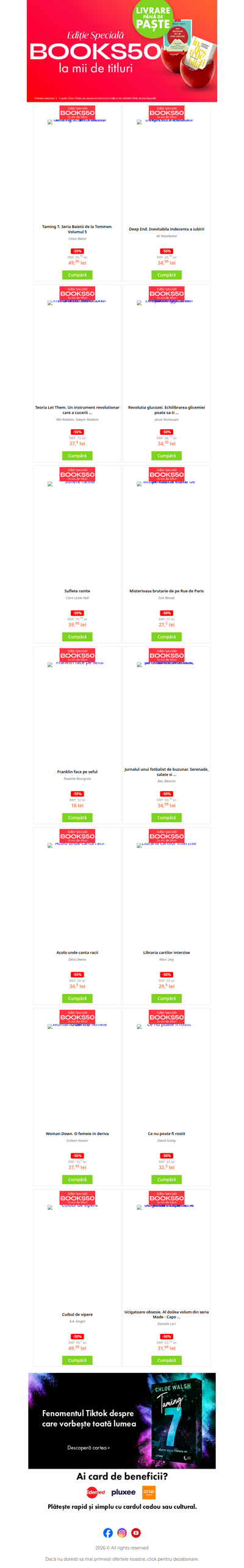 📙 Start BOOKS50 ediție specială de Paște! 🐣
