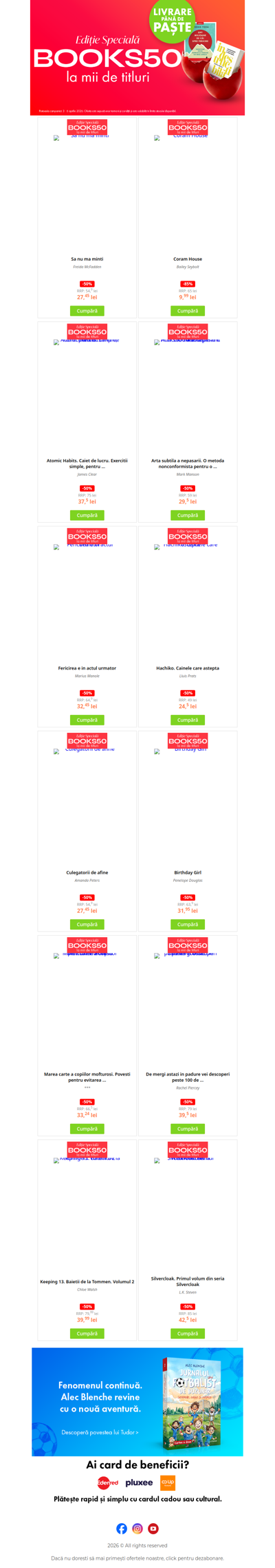 🚚🐣 Livrare rapidă până de Paște + Reduceri de -50% 📚