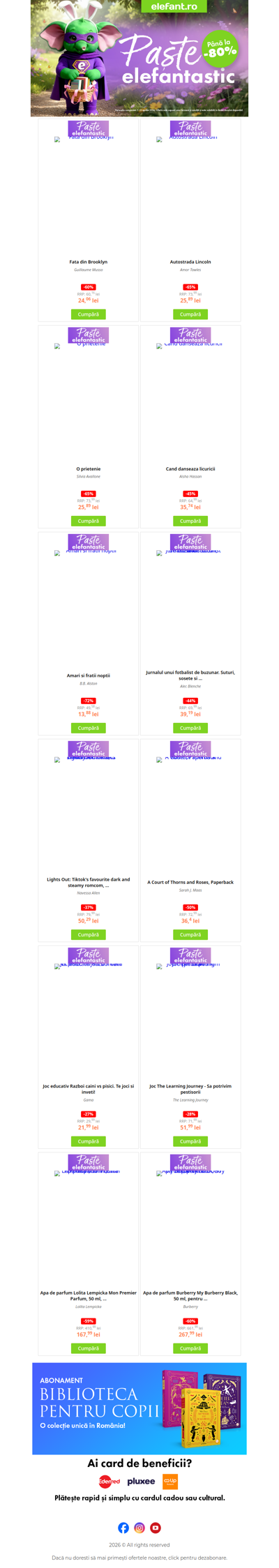 🐣 Surprize de Paște pentru cititori: până la -80% reducere!