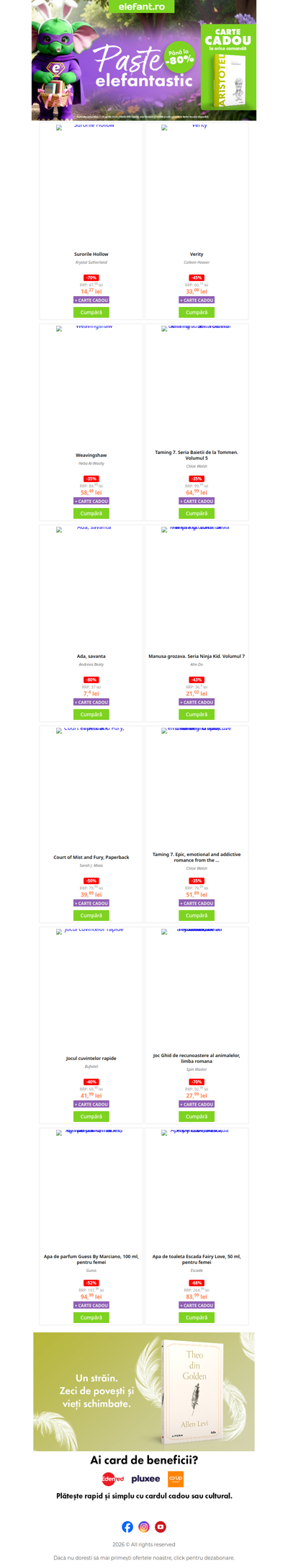 🎁 Carte CADOU la orice comandă? Da, ai văzut bine 😍