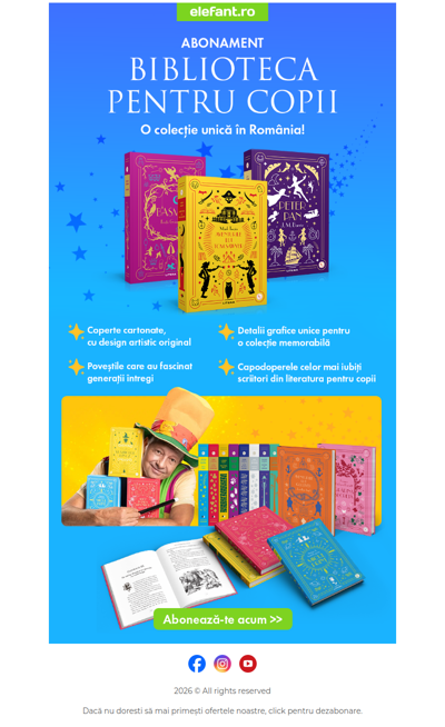 📖 Abonament Biblioteca pentru Copii: povești iubite, lună de lună.