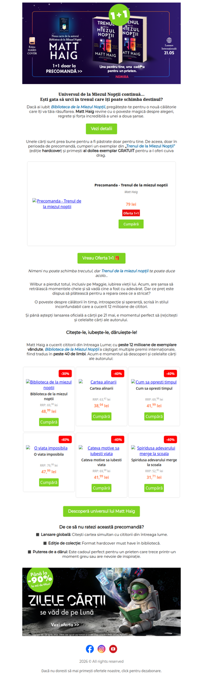 🎁 Ofertă 1+1 CADOU! 🎁 👉🏻 Trenul de la Miezul Nopții 🚂