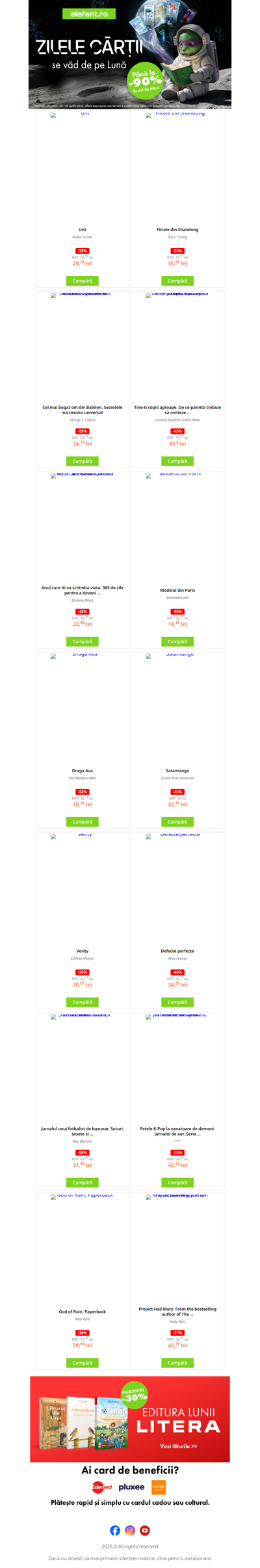 🌕 Nu e o fază a Lunii… sunt reducerile de Zilele Carții!