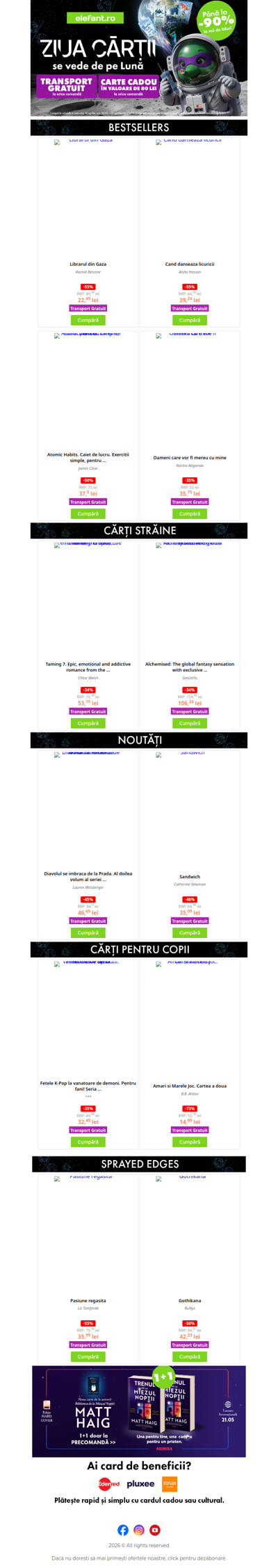 🌠 Semnal recepționat: Livrare GRATUITĂ + Carte CADOU la orice comandă!