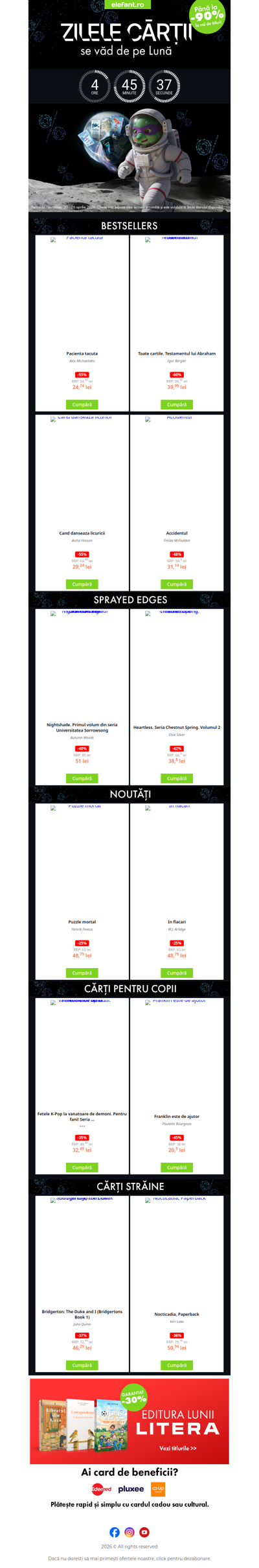 🚀 Misiunea Zilele Cărții expiră la miezul nopții ⏰