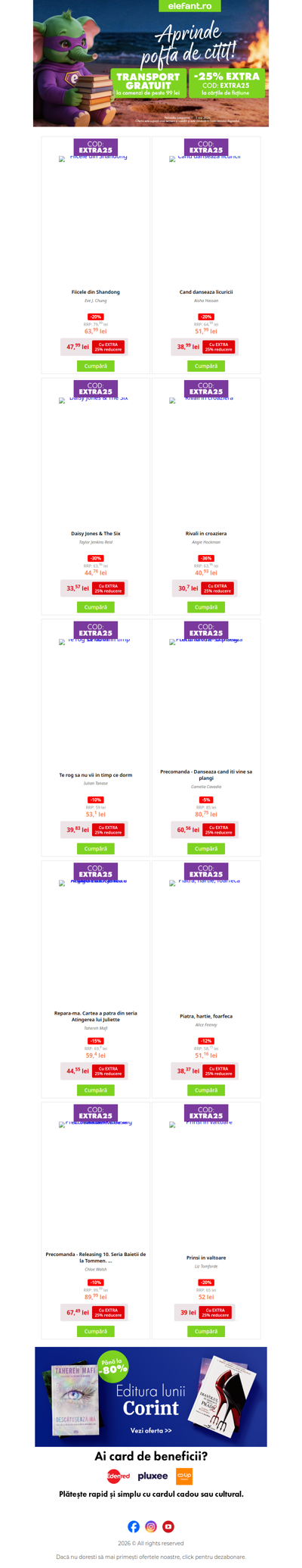 🔥 Aprinde pofta de citit: ai -25% EXTRA la ficțiune.