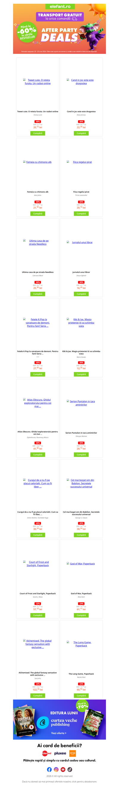 🚚 Transport gratuit la orice comandă 📦
