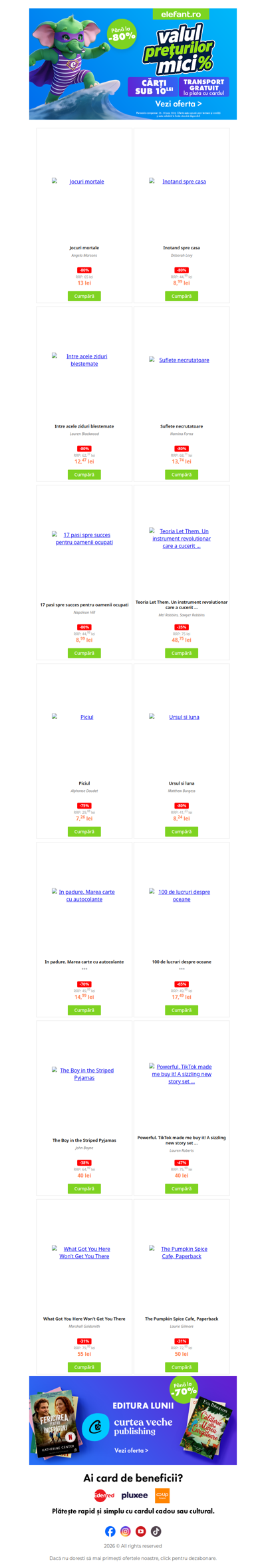🚚 Transport gratuit la orice plată online cu cardul 📦