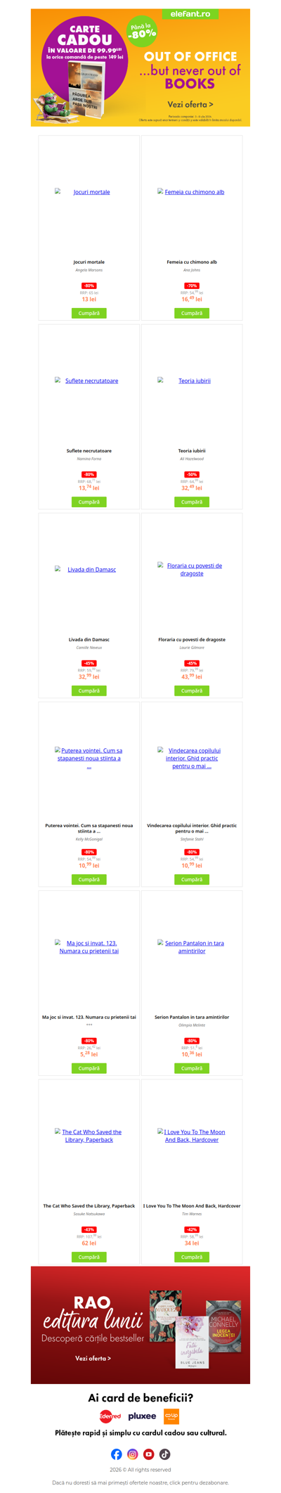 🎁 Carte Cadou de 100 Lei și reduceri de până la -80% ☀️