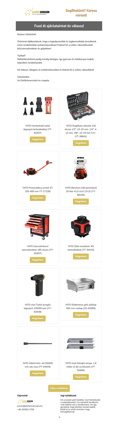 Nézd csak mi mindennel készültünk Neked!