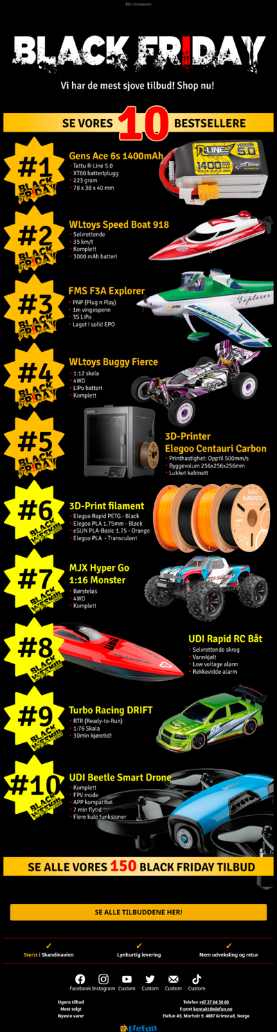 Top 10 bestsellere! 🏆🖤 Black Friday 2025!