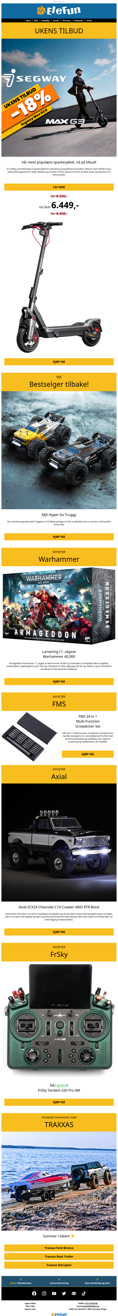 Elsparkesykkel til superpris denne uken