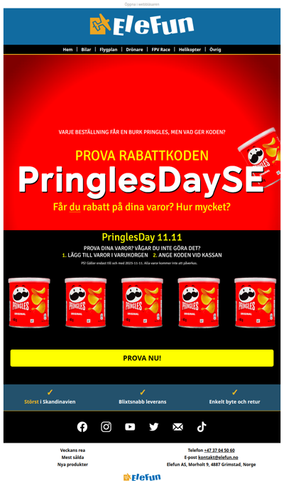 Testa rabattkoden PringlesDay