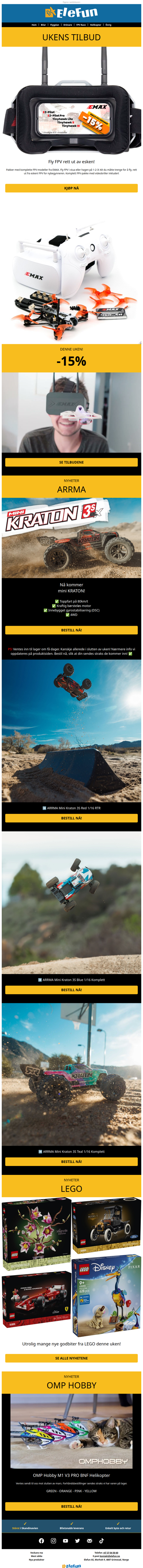EMAX FPV -15% & nye miniKRATON kan bestilles 💥