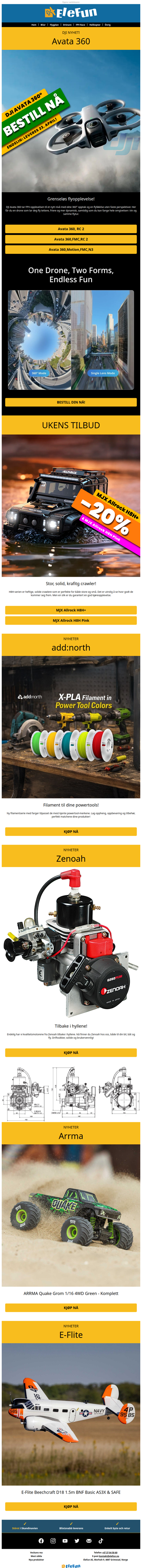 Bestill DJI 360 & se ukens tilbud